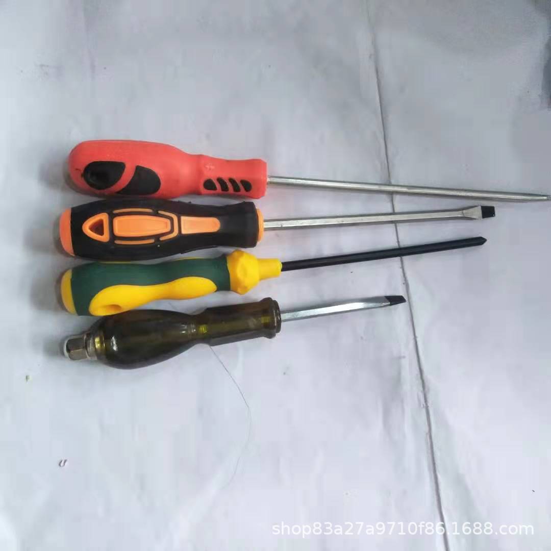 两元螺丝刀百货批发 按摩加力柄十字 一字螺丝批 起子 手动螺丝刀