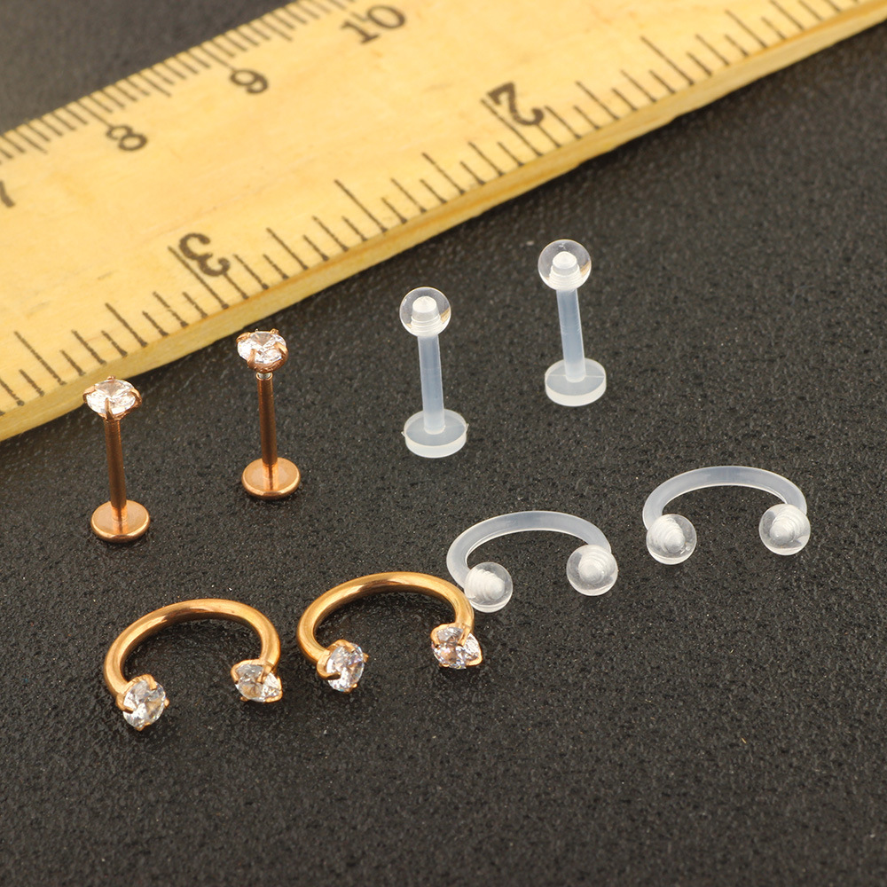Pointed titanium steel lip stud product view
