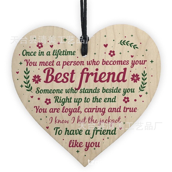 40 estilos nuevo 100mm amor madera chip colgante 1 Pack