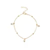Copper ankle bracelet pearl