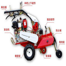 手推式汽油柴油手把带转向开沟培土旋耕除草机小型培土田园管理机