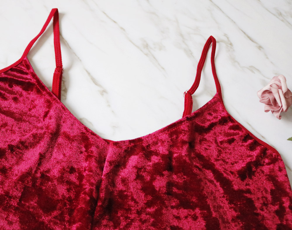 sexy V-neck velvet underwear set NSYO8655