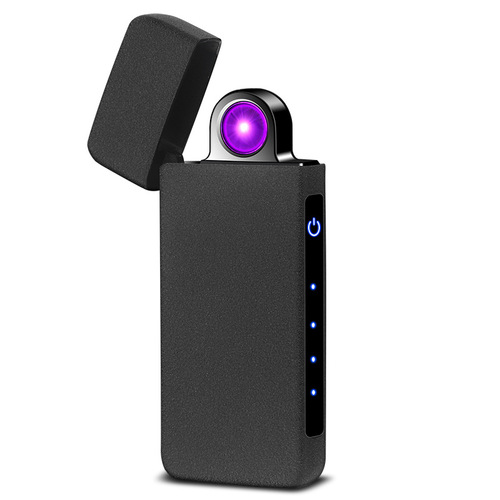 New Rotating Firefox USB Rechargeable Lighter Fingerprint Sensor Windproof Arc Cigarette Lighter Creative Gift Wholesale