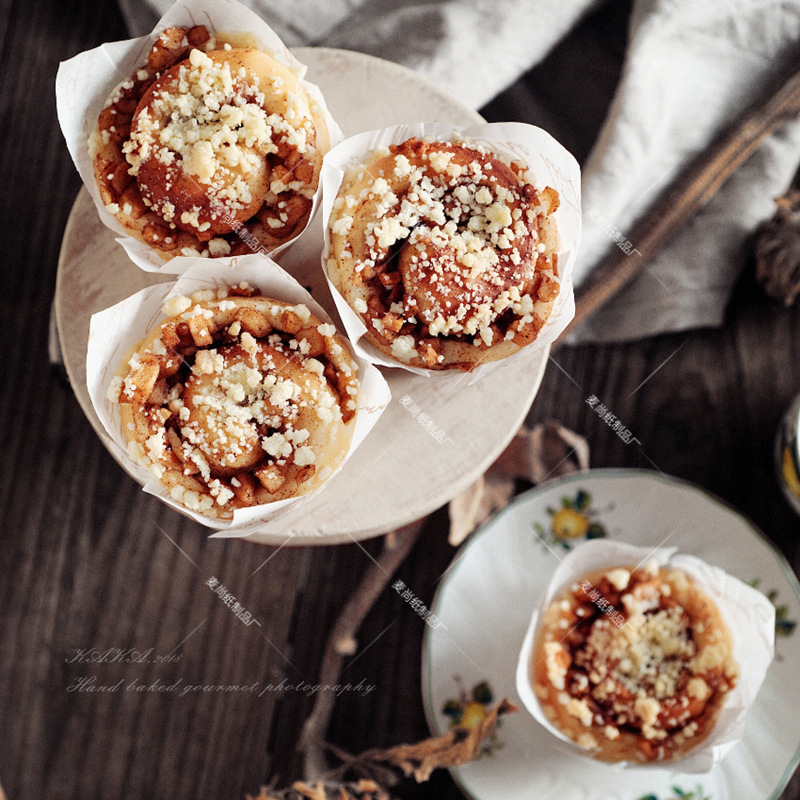 Grado alimenticio europeo resistente a altas temperaturas medio Cupcake fondo blanco carta de oro para hornear pastel titular papel venta al por mayor