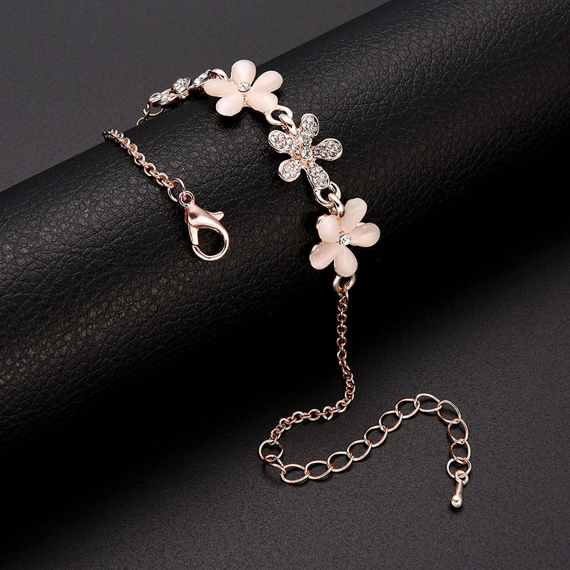 Flower Opal Alloy Bracelet