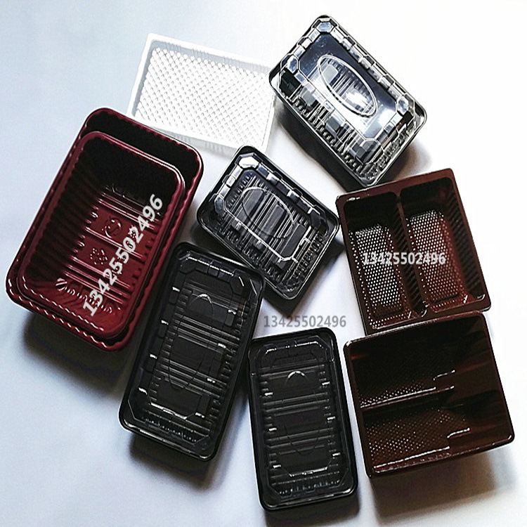 糕点包装盒长方形产品包装盒一次性透明点心鲜果切盒吸塑订做托盘