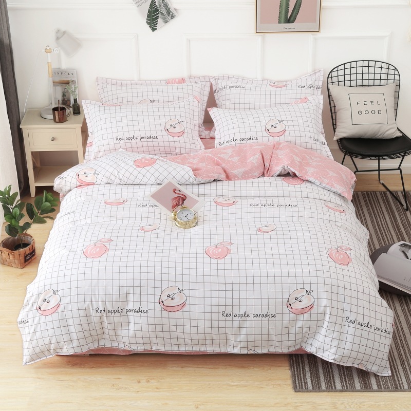 厂家直供植物羊绒棉磨毛长绒棉四件套斜纹磨毛活性印生态棉四件套