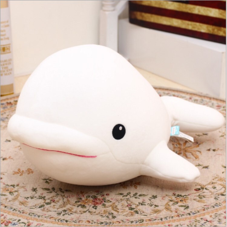 Cute PET soft nano foam particles beluga plush toy dolphin doll cloth doll creative gift for girls