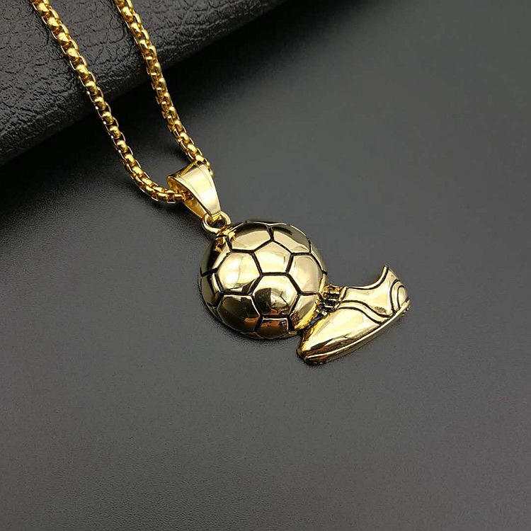 DIY Jewelry Accessories Classification 1 Piece 51*31mm Titanium Steel Football Pendant