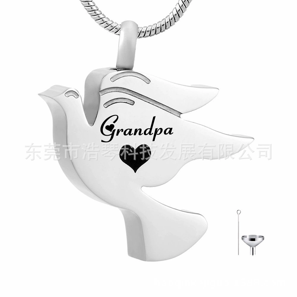 Желаю популярный мир голубь флакон духов памятные родственники дедушка урна кулон ожерелье кремация ювелирные изделия