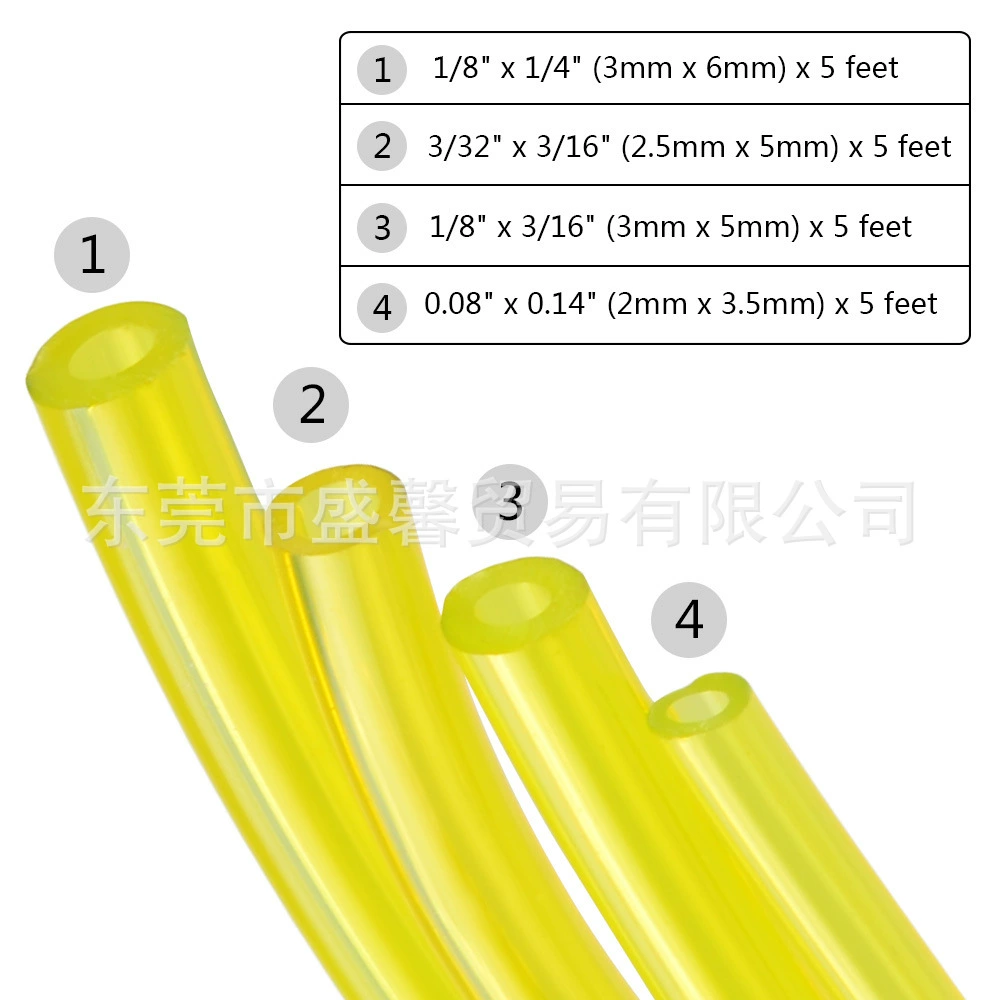 Полиуретановый бензиновый газопроводный шланг с четырьмя спецификациями, полиуретановый маслостойкий комплект труб, обрезка бензопилы, вентилятор