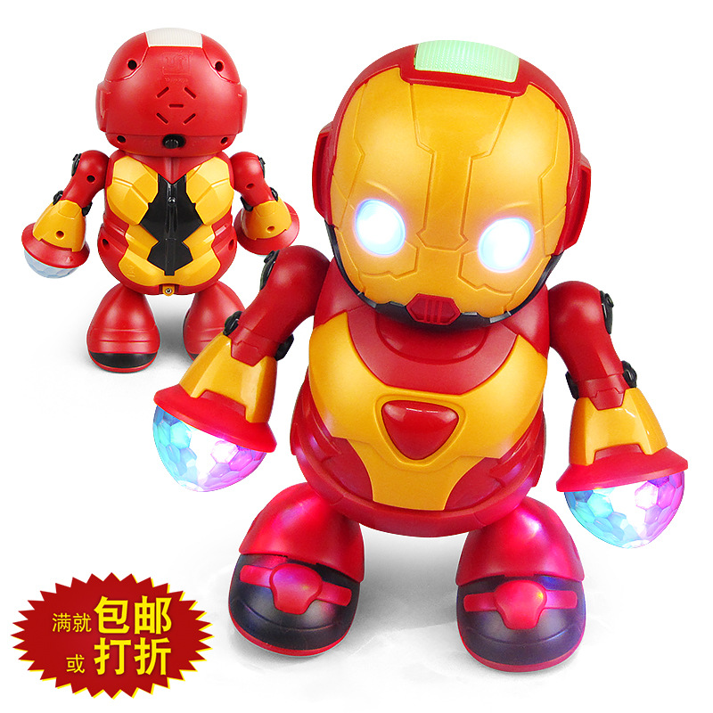 Tiktok mismo estilo baile robot cantando modelo de baile eléctrico luz música juguete puesto Venta caliente al por mayor