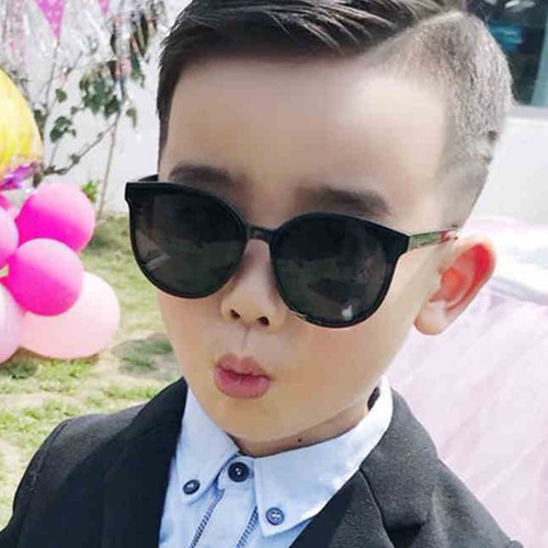 Children's sunglasses round frame boys and girls sunglasses fashionable parent-child style 2019 glasses trendy UV protection