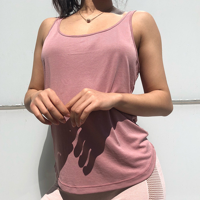 sports vest women running shirt wearing back loose fitness vest wholesale