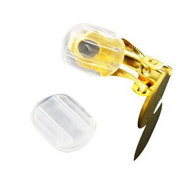 Invisible pierced screw ear clip pads, transparent round spring ear clip pads, ear pad clip accessories
