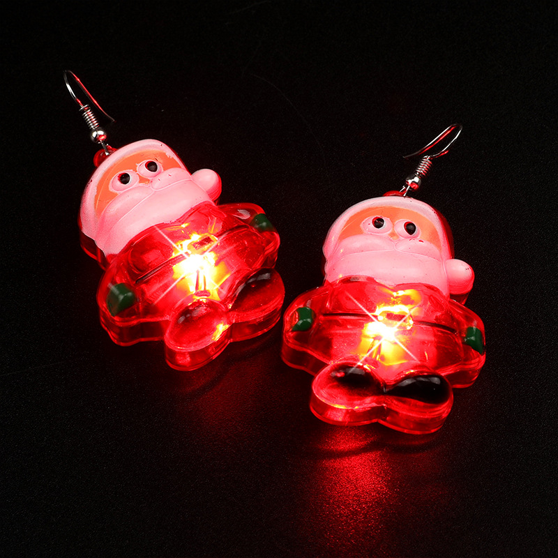 18g Weight Drop Earrings Classification 1 Pair Quantity Festival Occasion Plastic Material Christmas Festival Christmas Tree, Santa Claus Pattern Women'S Gender Fashion Style Fashion Christmas Tree Santa Claus Plastic Women's Drop Earrings 1 Pair 5