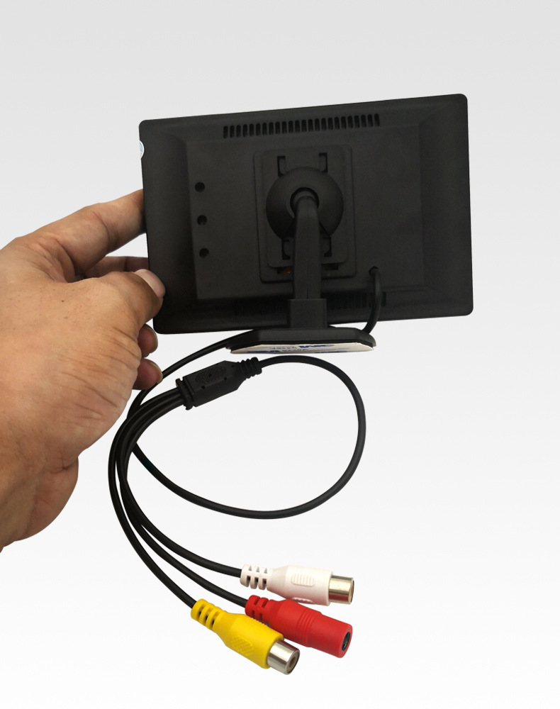 Cross-border high-definition 5-inch car display two-way input reversing priority reversing image display rear view system