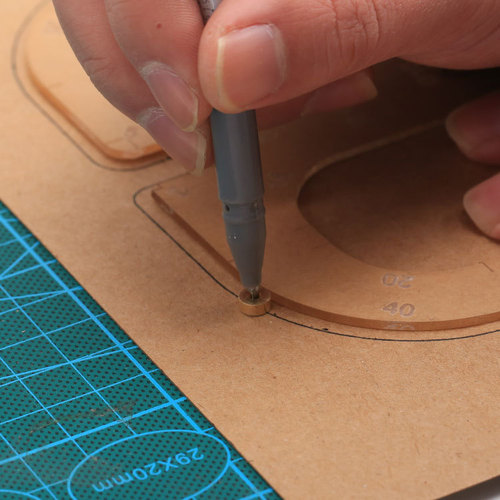 Handmade leather goods DIY tools circular alignment gauge positioning gauge margin planning line positioning brass margin gauge