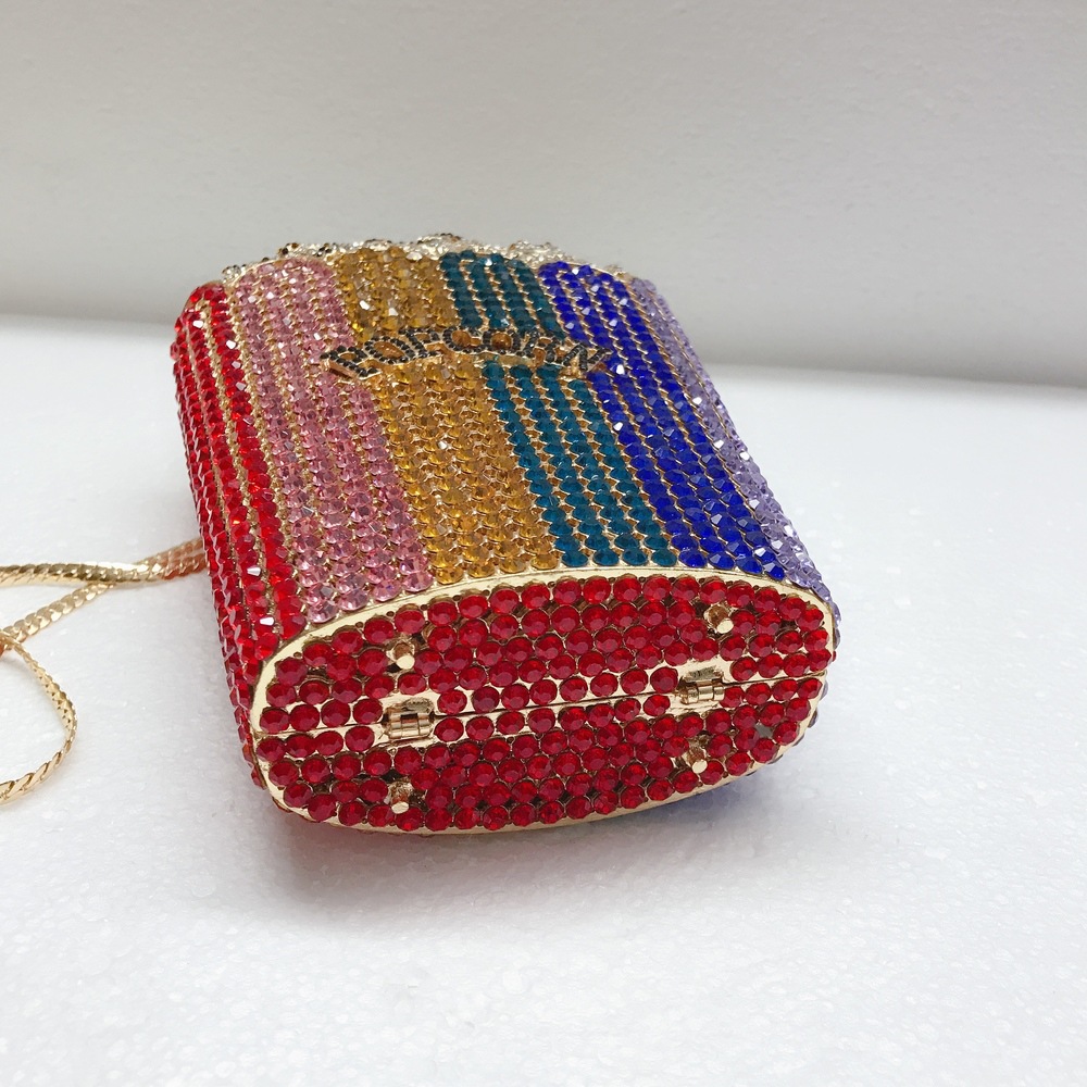 Túi clutch nữ đính kim cương dạ hội Popcorn Clutch — Màu đỏ, Màu xanh lam, Màu đen, Bảy màu chi tiết 17