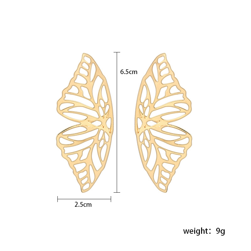 Venta Caliente A Través De La Frontera Nueva Moda Creativa Elegante Forma De Mariposa Pendientes Femenino Estilo Nacional Ornamento Natural display picture 1