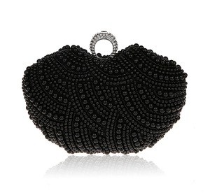 新品现货批发手工包心形珍珠包可爱晚宴包手提包031163-9