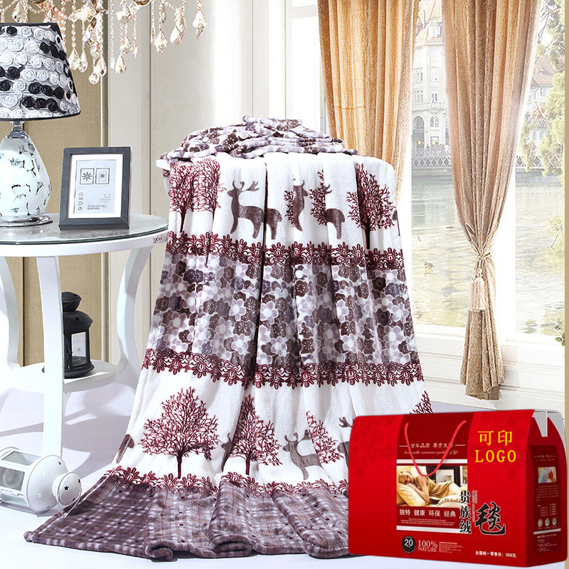 供应法莱绒毛毯单层薄款地摊珊瑚绒空调毯子定做会展礼品|ms