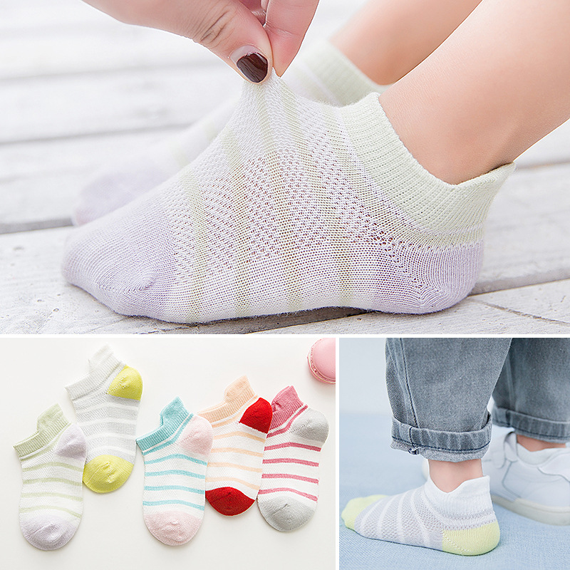 一件代发2019春夏新款儿童袜子 全棉卡通薄款儿童袜 网眼袜子批发|ms