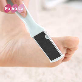 日本FaSoLa不锈钢磨脚石双面去除老茧去死皮修脚器男女浴室搓脚板