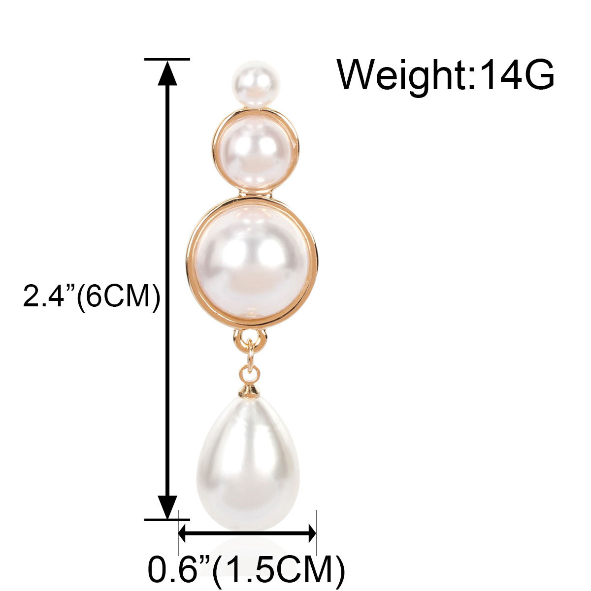 Coréenne Style Personnalisé Et Simple Boucles D'oreilles Élégant En Forme De Goutte Alliage Incrusté Imitation Perle Douce Boucles D'oreilles Femelle F4120 display picture 1