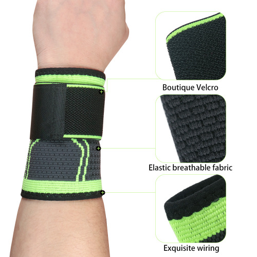 Adjustable pressurized sports wristbands for men and women's wrists basketball badminton gym training sweat-absorbent anti-sprain bandage