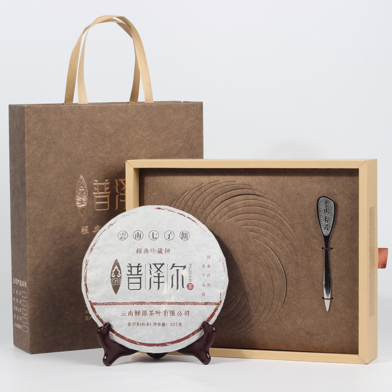 源头厂家直销普洱七子茶357g正宗云南熟普生普送礼盒装散装批发