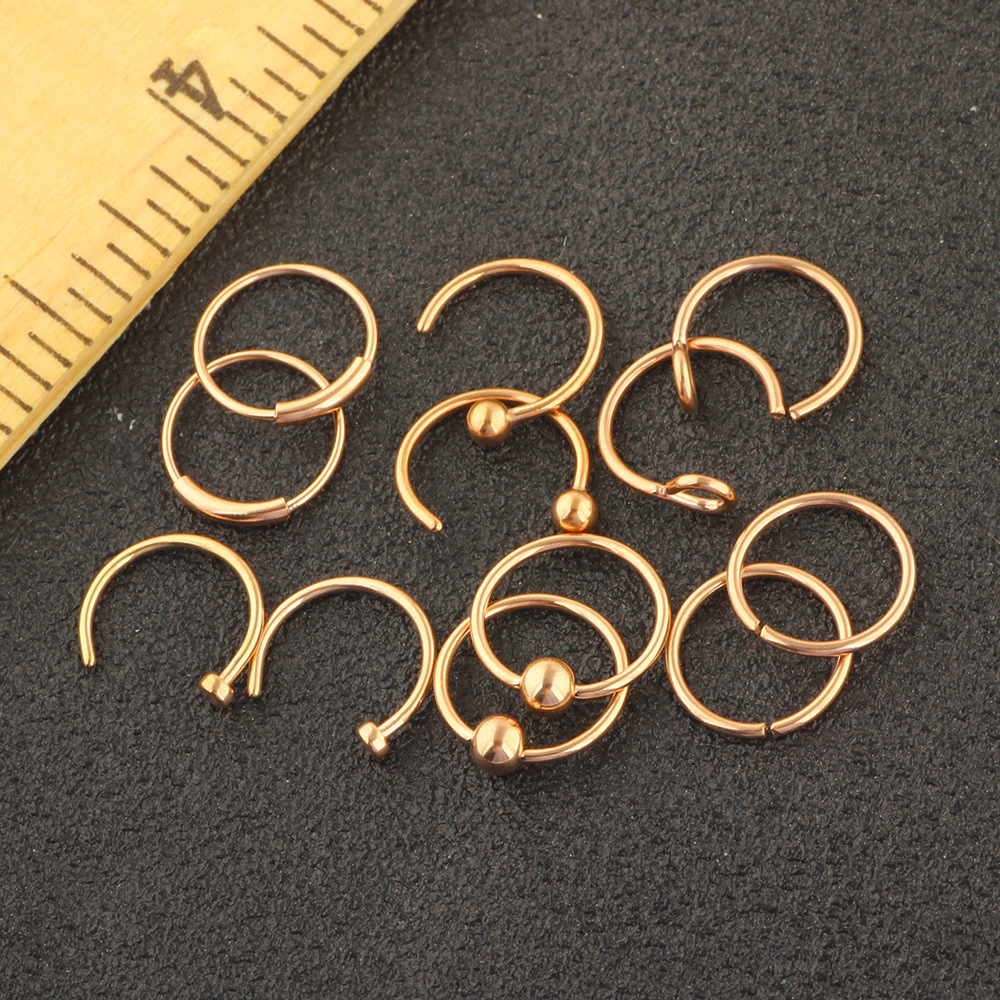Pointed titanium steel lip stud product view