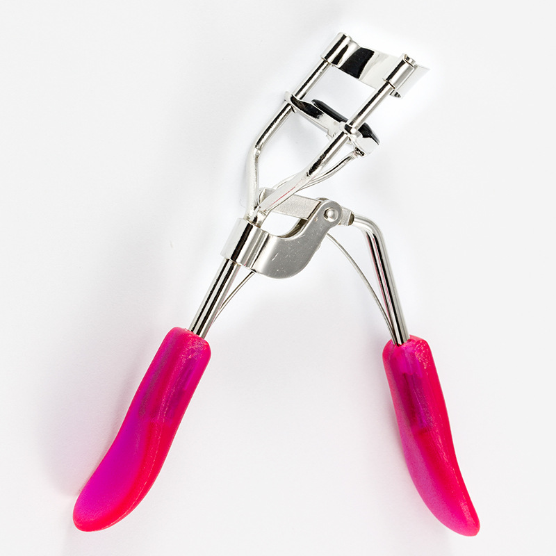 [Metal Eyelash curler Softcover size: 102X36X62mm non-slip Handle Curl radian eyelash