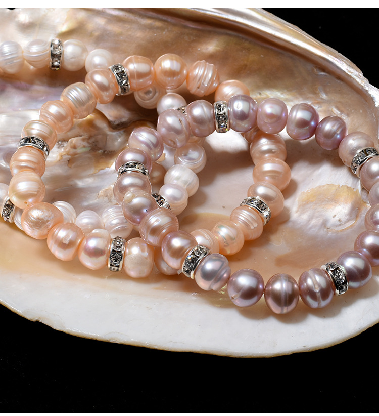 Simple Style Round Pearl Beaded Bracelets 1 Piece display picture 1