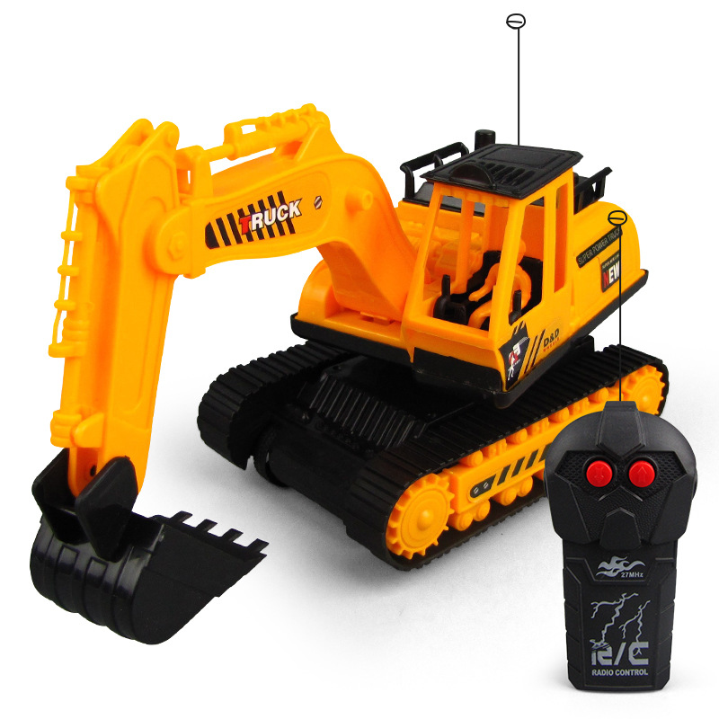 Venta caliente venta al por mayor juguetes de dos vías de control remoto excavadora vehículo de ingeniería juguetes excavadora eléctrica niños juegan