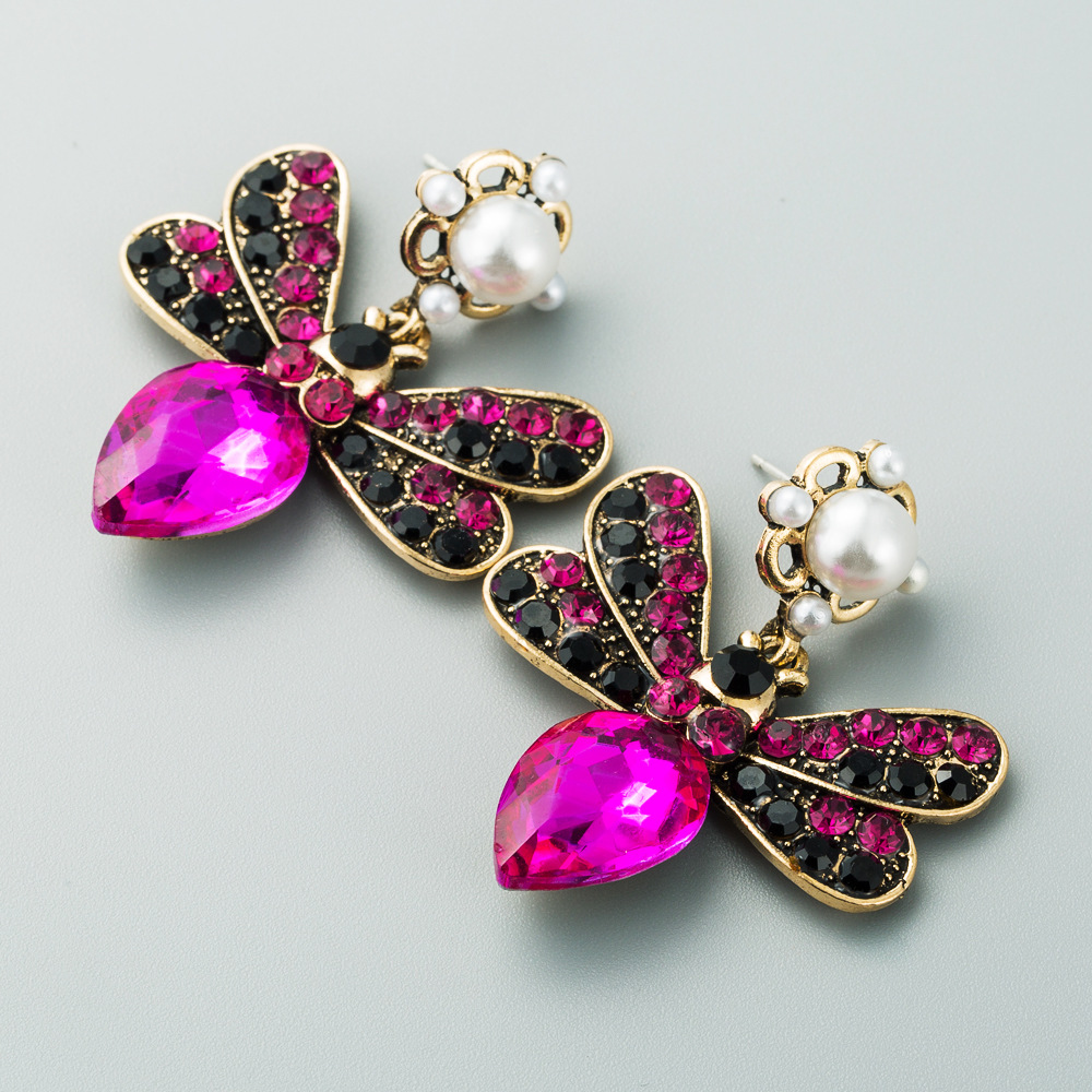 Exclusif Pour Croix-transfrontalier Européen Et Américain Personnalisé Casual Bohème Style Nouveau Papillon Incrusté Couleur Strass Couches Rétro Boucles D'oreilles display picture 17