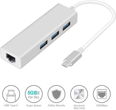 type-c转网口USB3.0四合一电脑扩展坞HUB 工厂直销|ru