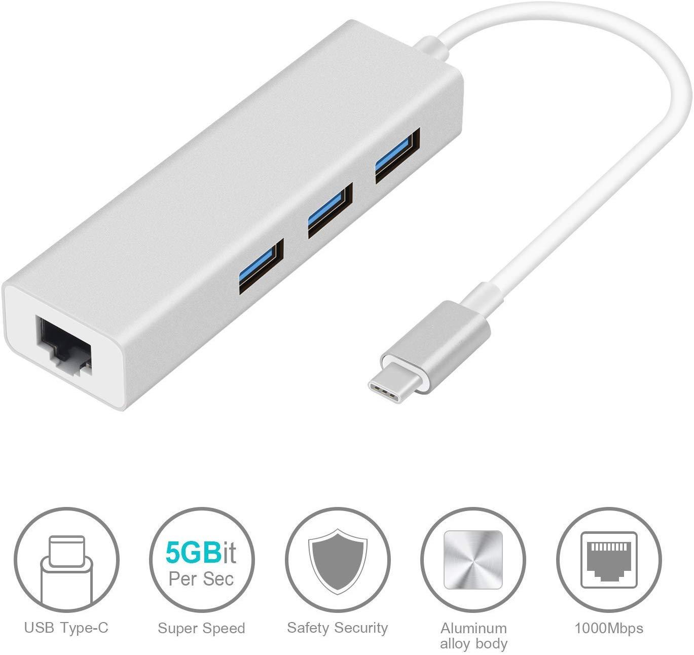 type-c转网口USB3.0四合一电脑扩展坞HUB 工厂直销|ru