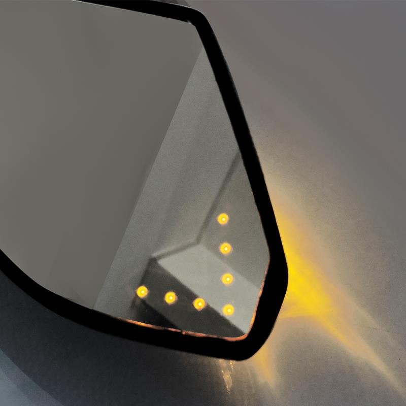 Motorcycle modification with light rearview mirror LED turn signal universal reversing auxiliary mirror personality reflector hot sale