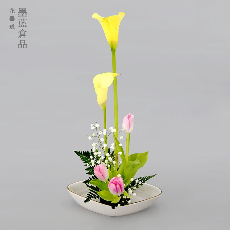 Японский маленький оригинальный Ангел Алмазная Цветочная композиция дзен керамическая Цветочная композиция изделия японский цветочный узор творческая Цветочная тарелка