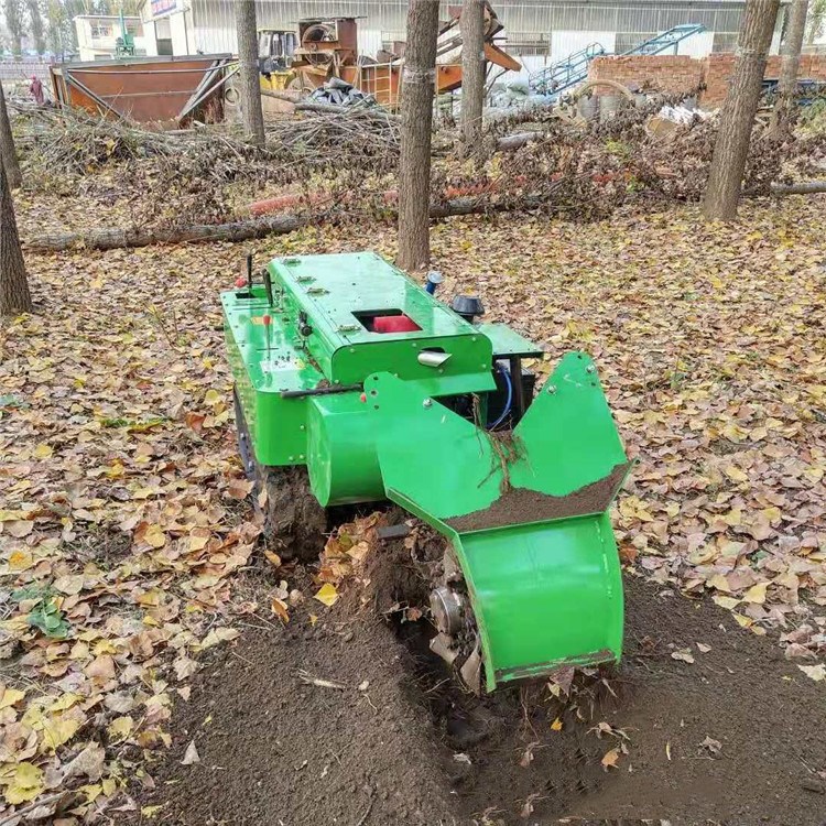 自走式开沟施肥履带式施肥机果园林场除草施肥微耕履带式开沟机