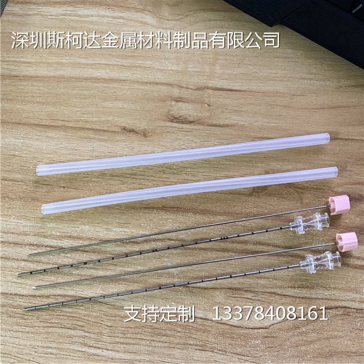 导引针厂家 304不锈钢毛细管穿刺针磨尖打刻度线 套管导引针