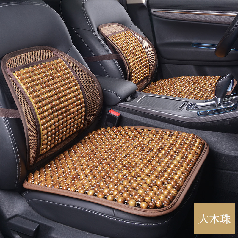 厂家直销2019新款夏季汽车木珠坐垫车载家用单垫跨境批发定制|ms