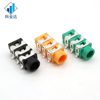 耳机插座PJ-313D 3.5耳机插座 PJ313D 6脚贴片耳机座PJ-313 全铜
