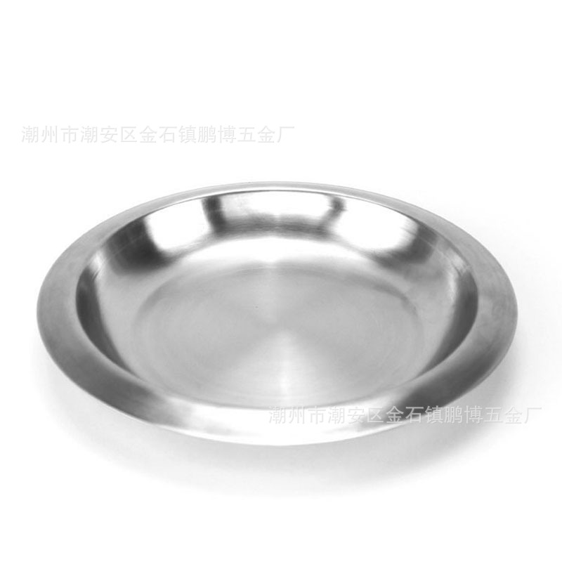 Non-magnetic stainless steel reverse edge plate sanded thickened…