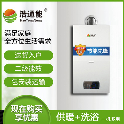 壁挂炉厂家直销天然气地暖洗澡两用恒温强排式家用燃气采暖炉锅炉