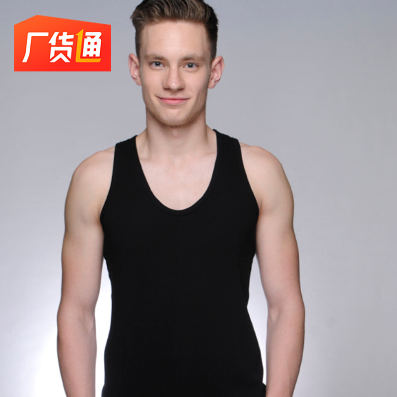 direct deal monochrome Cotton Thread vest Single chip Crop vest wholesale