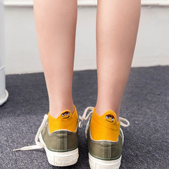 Sesame Street Spring and Summer New Boat Socks, Japanese Whimsical Cartoon Embroidered Couple Socks, Cotton Men and Women Short Socks