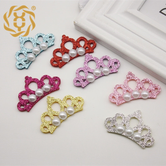 现货5cm小皇冠珍珠手工小花DIY玩具饰品头饰装饰小皇冠