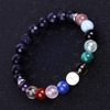 Zodiac signs, bracelet malachite, sapphire crystal with amethyst, accessory, internet celebrity